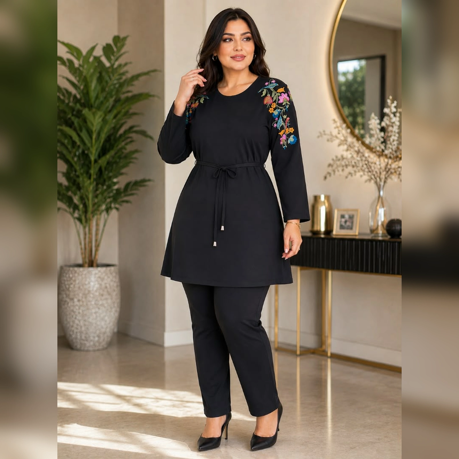 تونیک نخی گلدوزی ترک